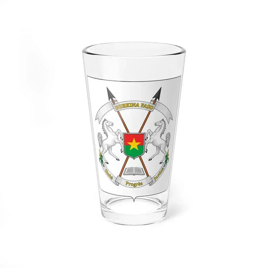 Coat of arms of Burkina Faso - Pint Glass 16oz 16oz - Go Mug Yourself