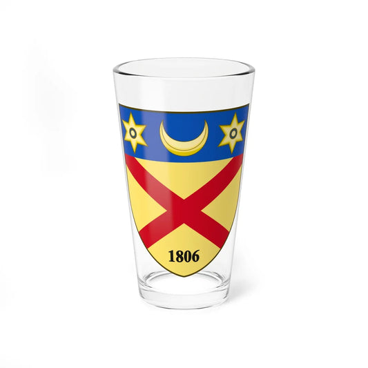 Coat of arms of Burrillville Rhode Island (United States) (Coat of Arms) Pint Glass 16oz 16oz - Go Mug Yourself