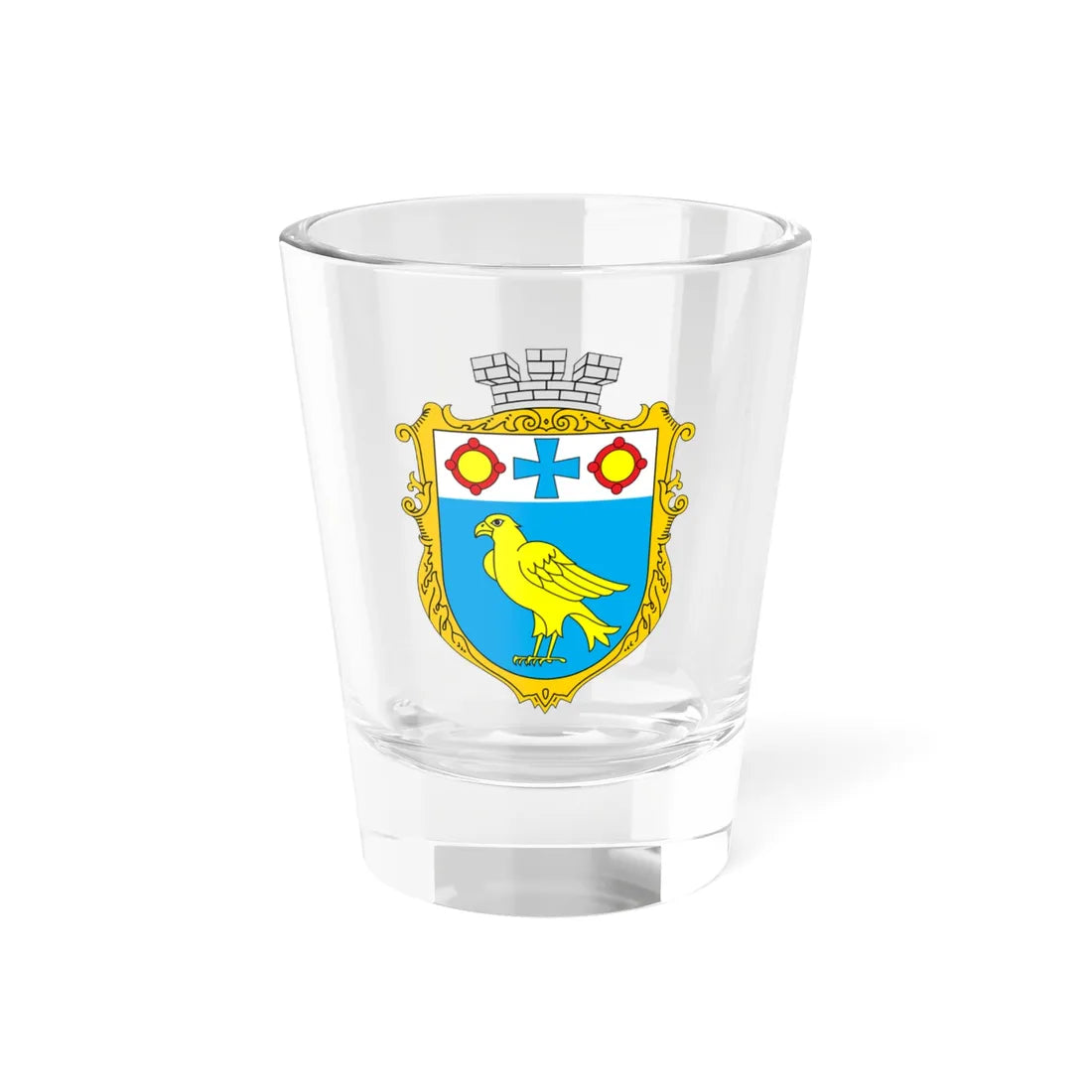 Coat of Arms of Burshtyn (Ukraine) (Coat of Arms) Shot Glass 1.5oz 1.5oz - Go Mug Yourself