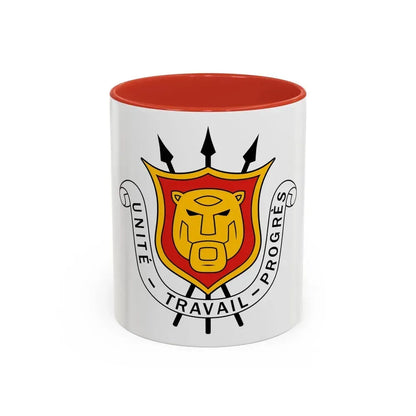 Coat of arms of Burundi - Accent Coffee Mug 11oz Red - Go Mug Yourself