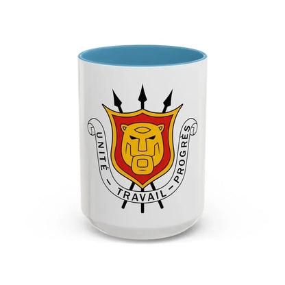 Coat of arms of Burundi - Accent Coffee Mug 15oz Light Blue - Go Mug Yourself