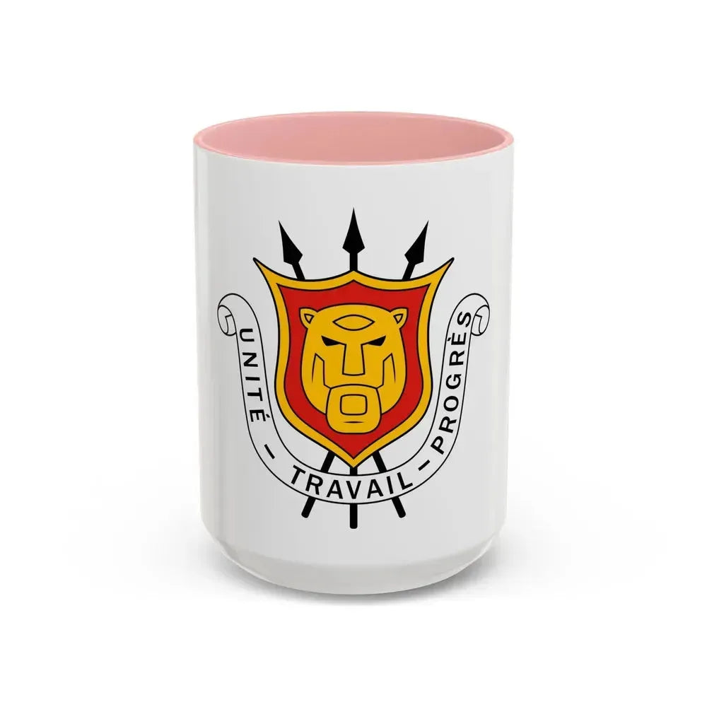 Coat of arms of Burundi - Accent Coffee Mug 15oz Pink - Go Mug Yourself