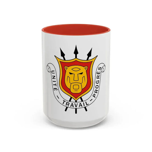 Coat of arms of Burundi - Accent Coffee Mug 15oz Red - Go Mug Yourself