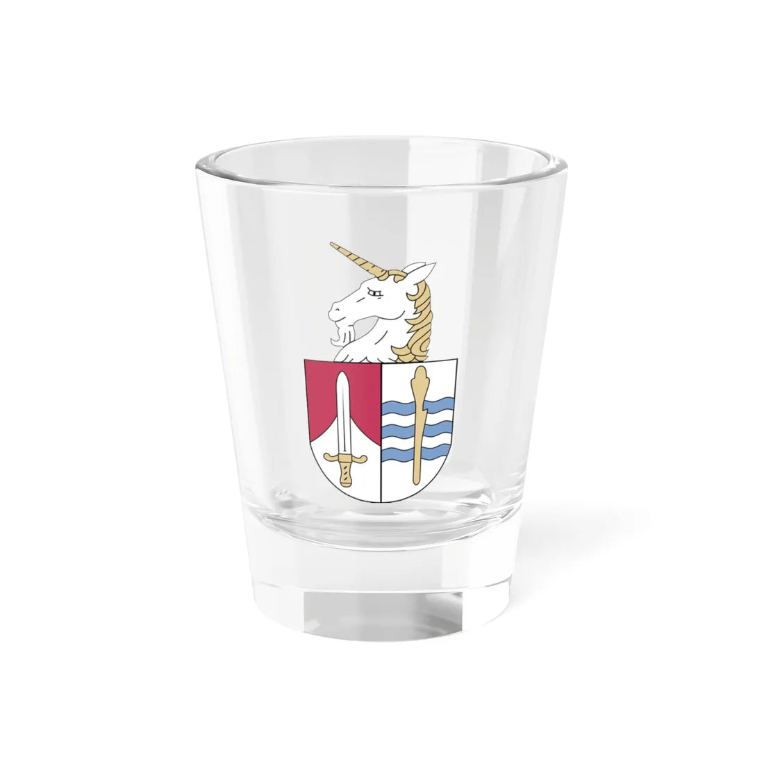 Coat of arms of Camborne Cornwall (England) (Coat of Arms) Shot Glass 1.5oz 1.5oz - Go Mug Yourself