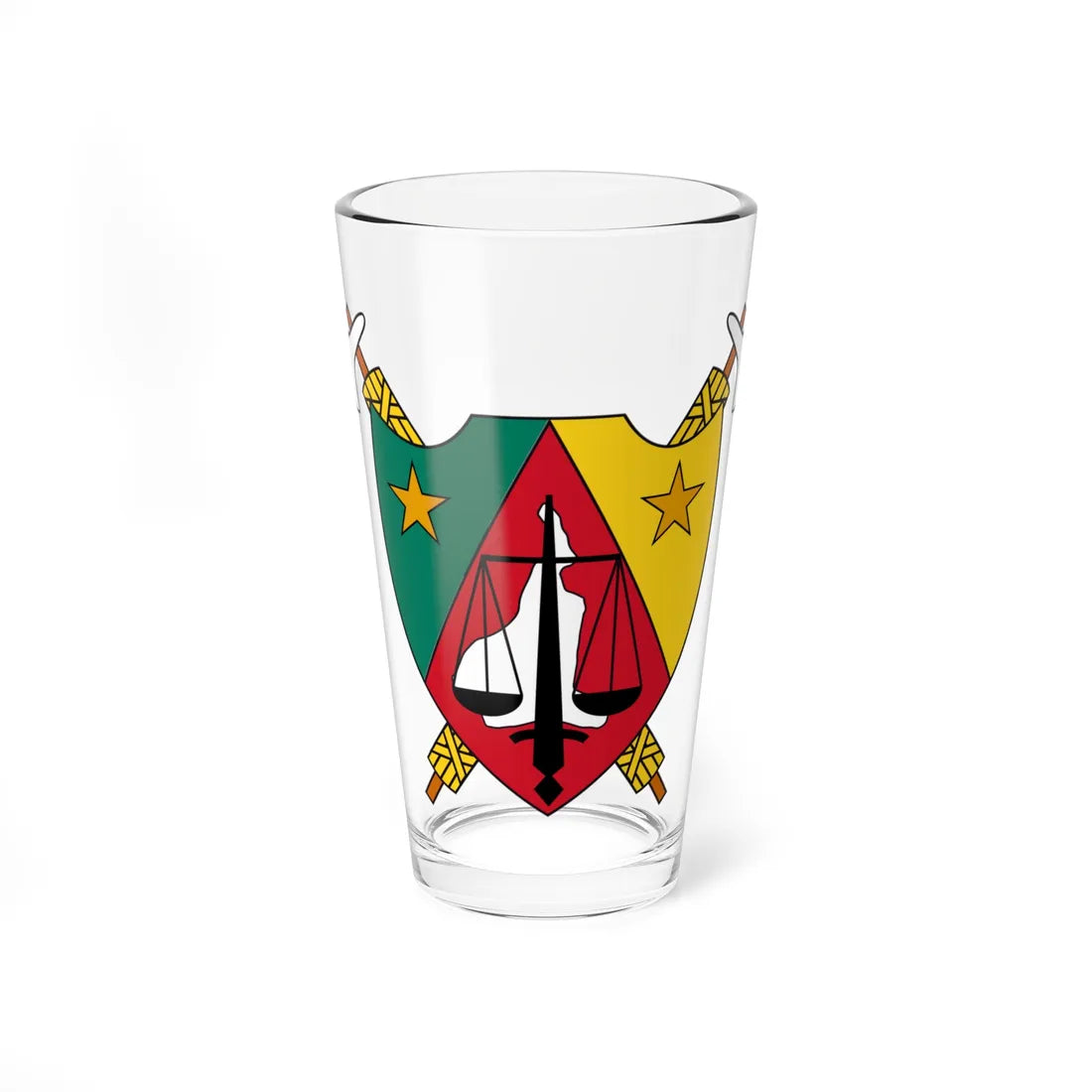 Coat of Arms of Cameroon 1960-1961 (Cameroon) (Coat of Arms) Pint Glass 16oz 16oz - Go Mug Yourself