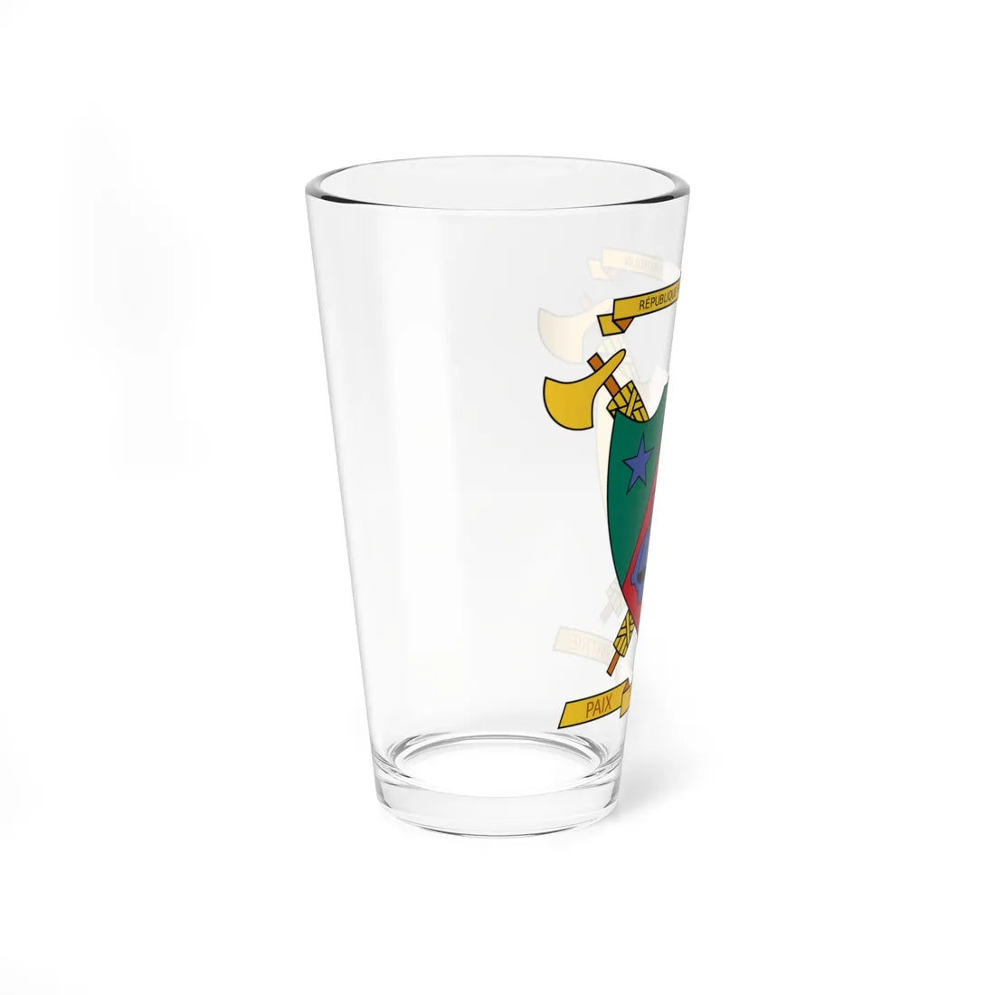Coat of arms of Cameroon 1961-1972 (Cameroon) (Coat of Arms) Pint Glass 16oz - Go Mug Yourself