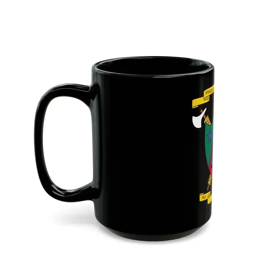 Coat of Arms of Cameroon (1961-1975) - Black Coffee Mug - Go Mug Yourself