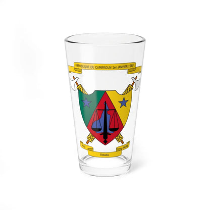 Coat of Arms of Cameroon 1961-1975 (Cameroon) (Coat of Arms) Pint Glass 16oz 16oz - Go Mug Yourself