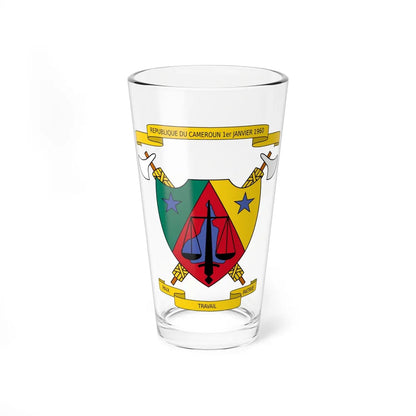 Coat of Arms of Cameroon (1961-1975) - Pint Glass 16oz-16oz-Go Mug Yourself