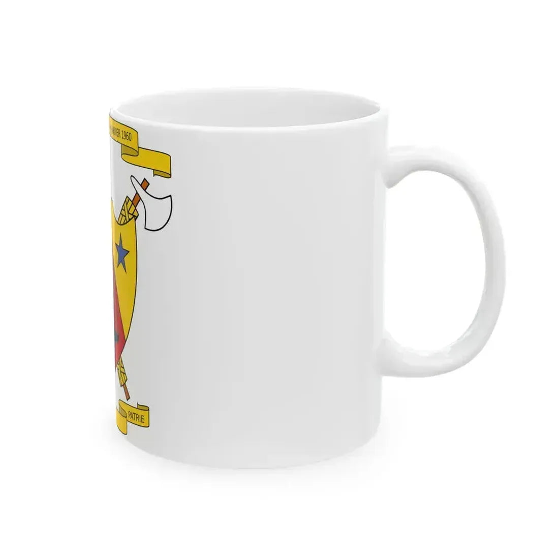 Coat of Arms of Cameroon (1961-1975) - White Coffee Mug - Go Mug Yourself