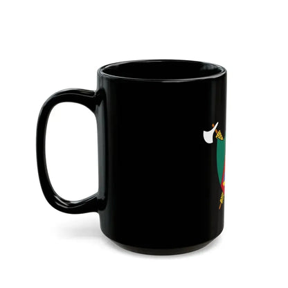 Coat of Arms of Cameroon (1975-1986) - Black Coffee Mug - Go Mug Yourself