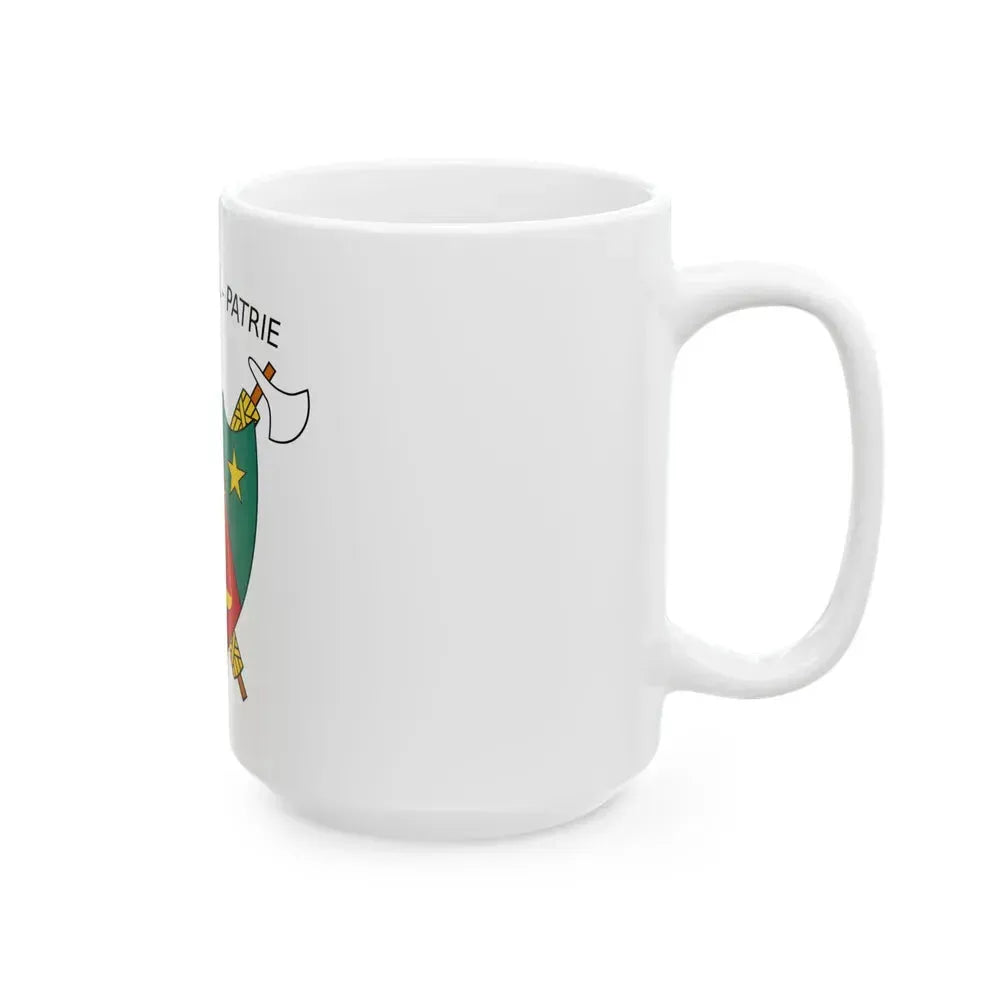 Coat of Arms of Cameroon (1975-1986) - White Coffee Mug - Go Mug Yourself