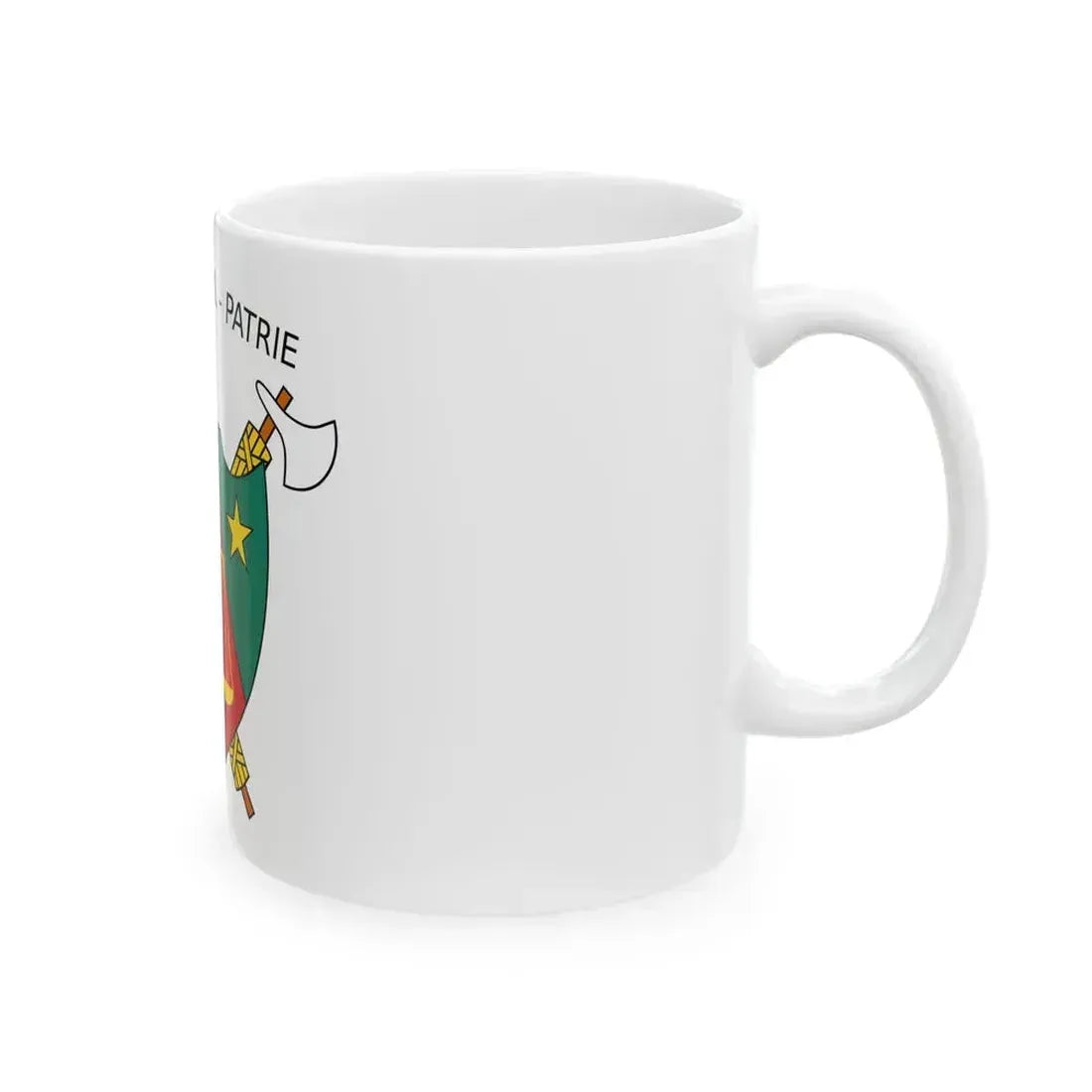 Coat of Arms of Cameroon (1975-1986) - White Coffee Mug - Go Mug Yourself