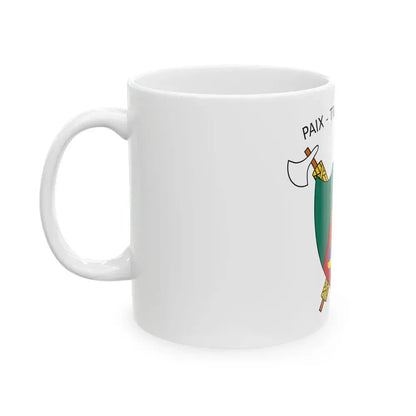 Coat of Arms of Cameroon (1975-1986) - White Coffee Mug - Go Mug Yourself
