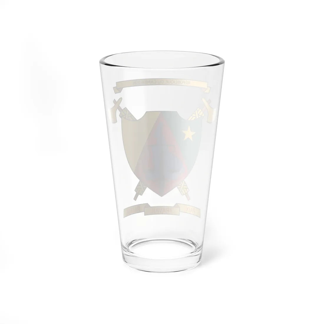 Coat of arms of Cameroon 1984-1986 (Cameroon) (Coat of Arms) Pint Glass 16oz - Go Mug Yourself