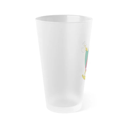 Coat of arms of Cameroon - Frosted Pint Glass 16oz-Go Mug Yourself