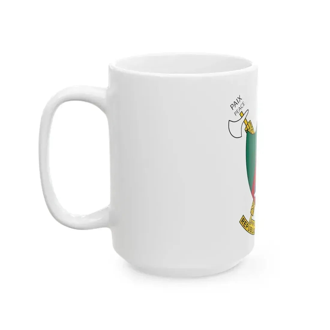 Coat of arms of Cameroon - White Coffee Mug - Go Mug Yourself