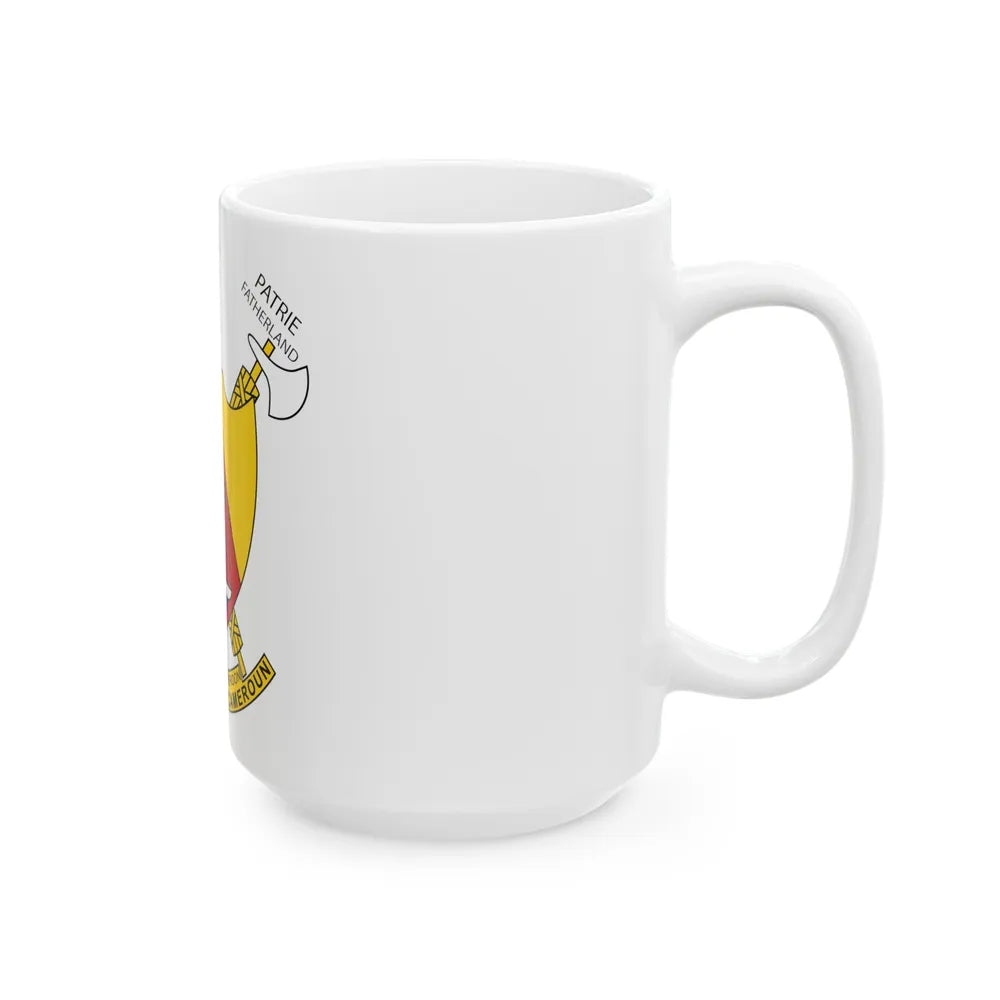 Coat of arms of Cameroon - White Coffee Mug-Go Mug Yourself