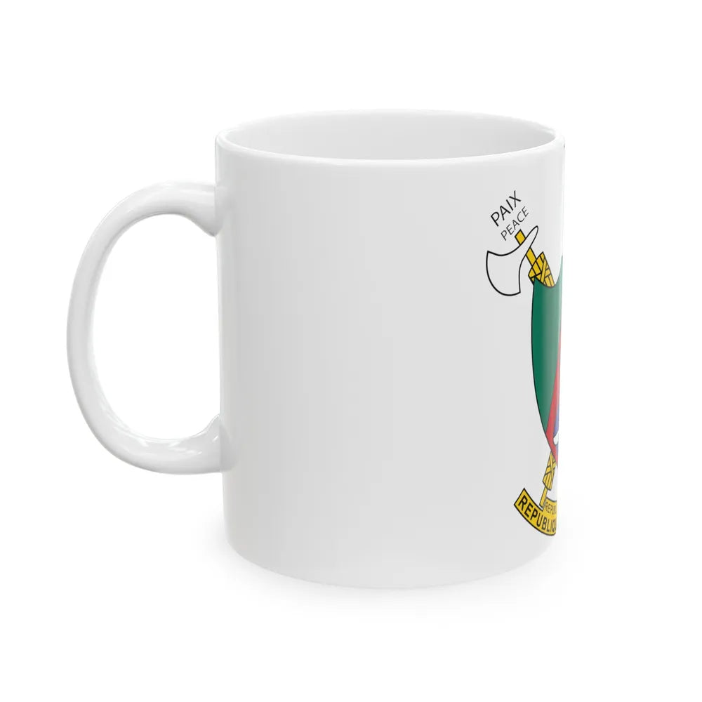 Coat of arms of Cameroon - White Coffee Mug-Go Mug Yourself