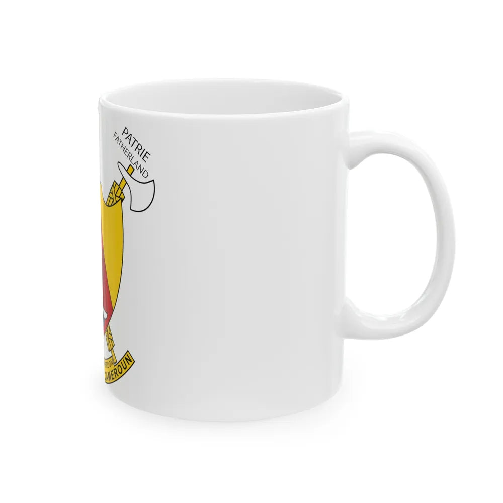 Coat of arms of Cameroon - White Coffee Mug-Go Mug Yourself