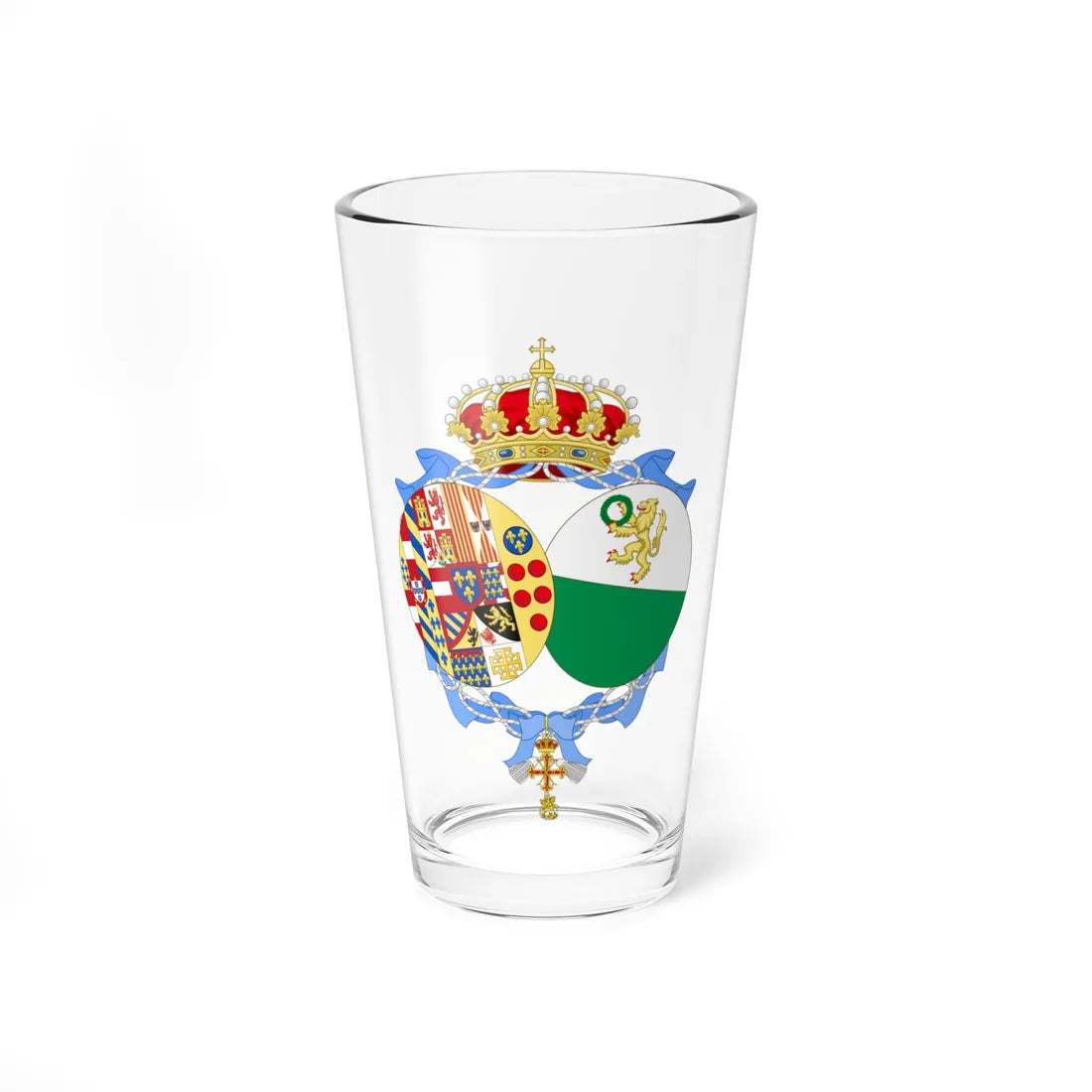 Coat of Arms of Camilla Duchess of Castro (Italy) (Coat of Arms) Pint Glass 16oz 16oz - Go Mug Yourself