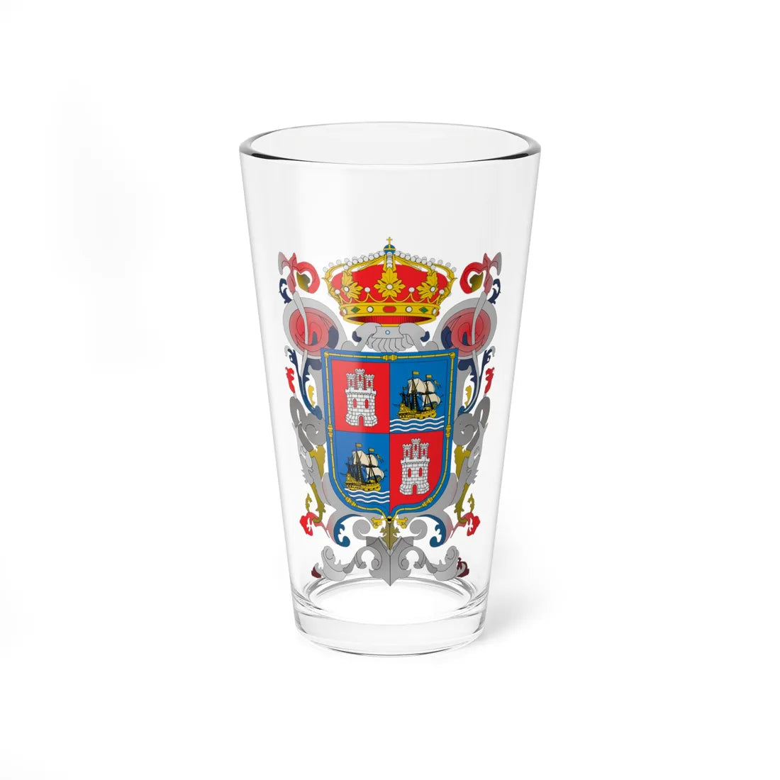 Coat of arms of Campeche (Costa Rica) (Coat of Arms) Pint Glass 16oz 16oz - Go Mug Yourself