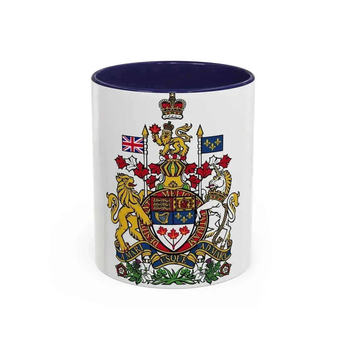 Coat of arms of Canada - Accent Coffee Mug 11oz Navy - Go Mug Yourself