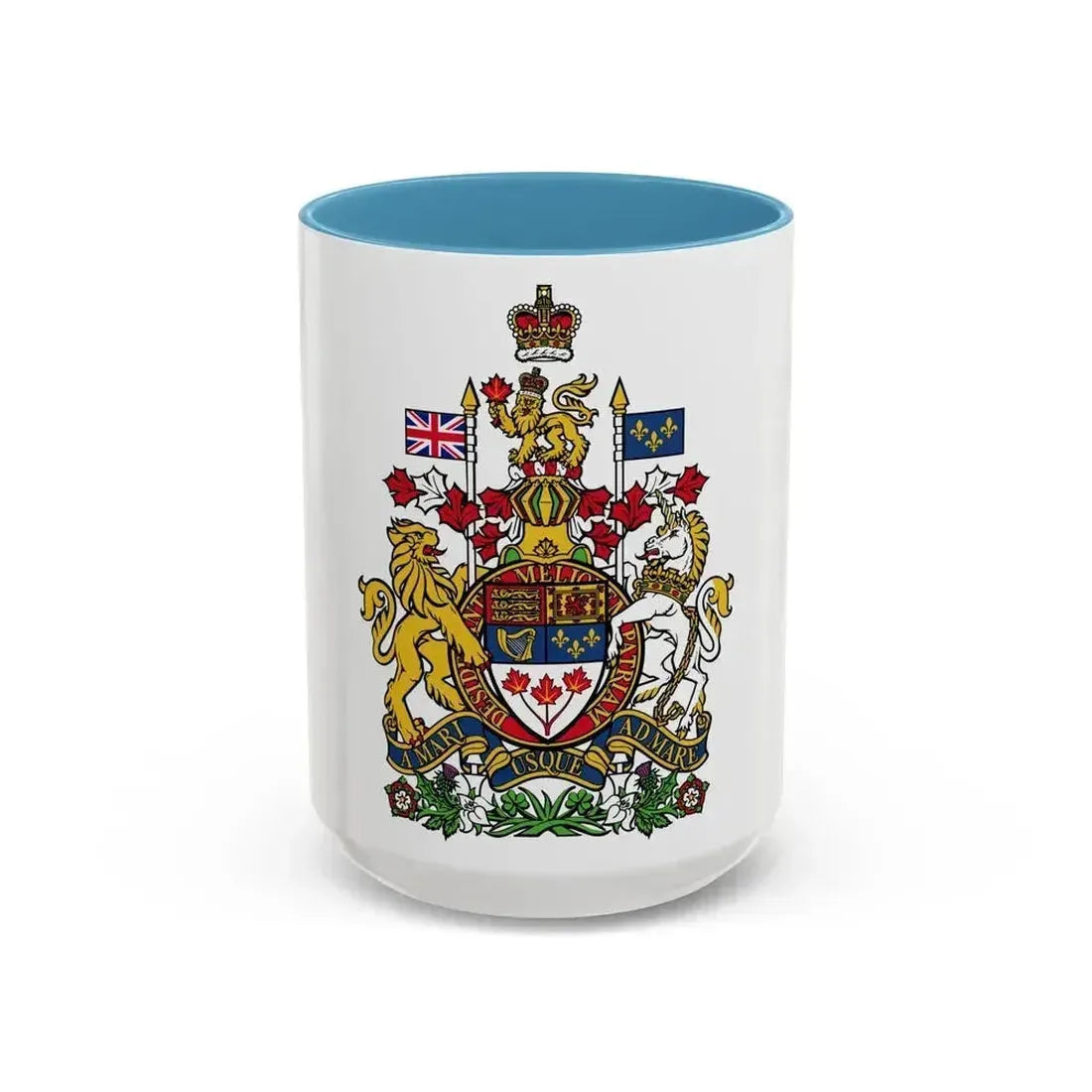 Coat of arms of Canada - Accent Coffee Mug 15oz Light Blue - Go Mug Yourself