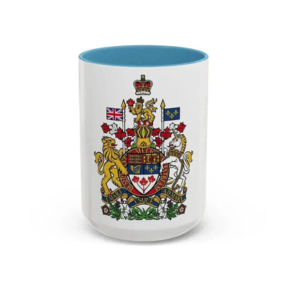 Coat of arms of Canada - Accent Coffee Mug 15oz Light Blue - Go Mug Yourself