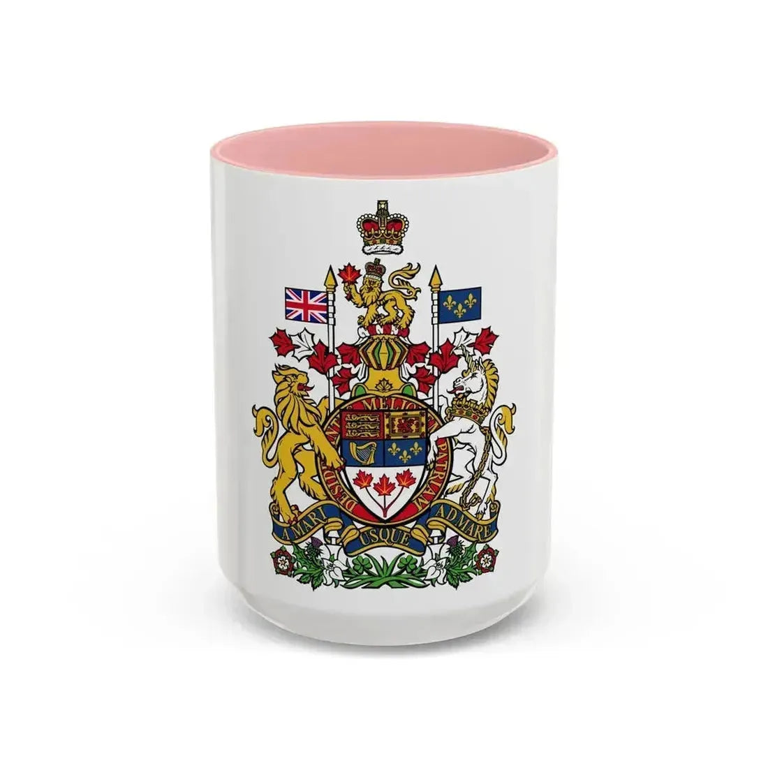 Coat of arms of Canada - Accent Coffee Mug 15oz Pink - Go Mug Yourself
