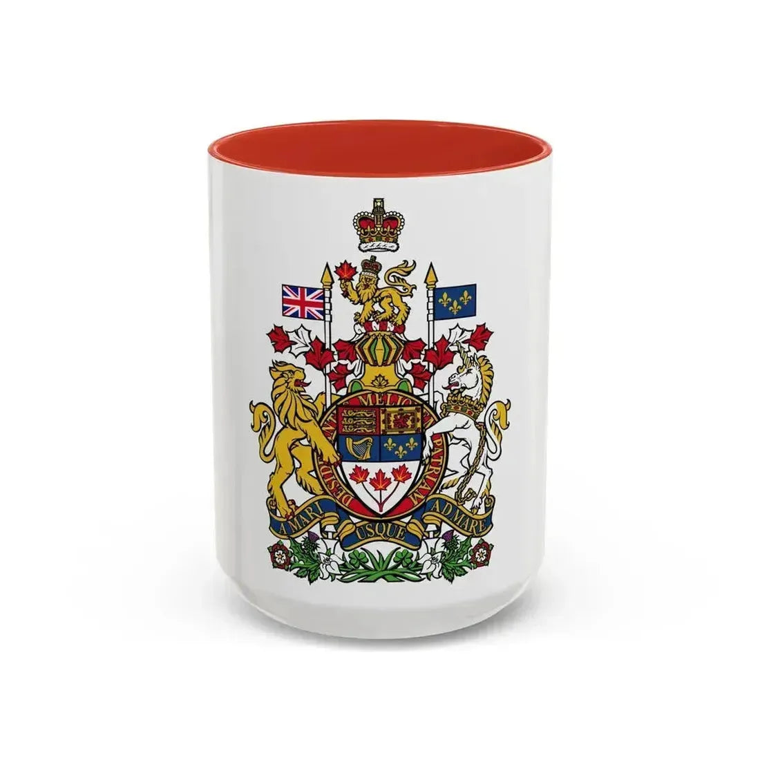 Coat of arms of Canada - Accent Coffee Mug 15oz Red - Go Mug Yourself