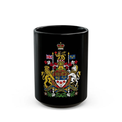 Coat of arms of Canada - Black Coffee Mug-15oz-Go Mug Yourself