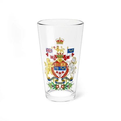 Coat of arms of Canada rendition (Canada) (Coat of Arms) Pint Glass 16oz 16oz - Go Mug Yourself