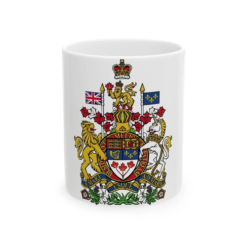 Coat of arms of Canada - White Coffee Mug-11oz-Go Mug Yourself