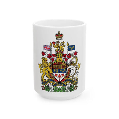 Coat of arms of Canada - White Coffee Mug-15oz-Go Mug Yourself