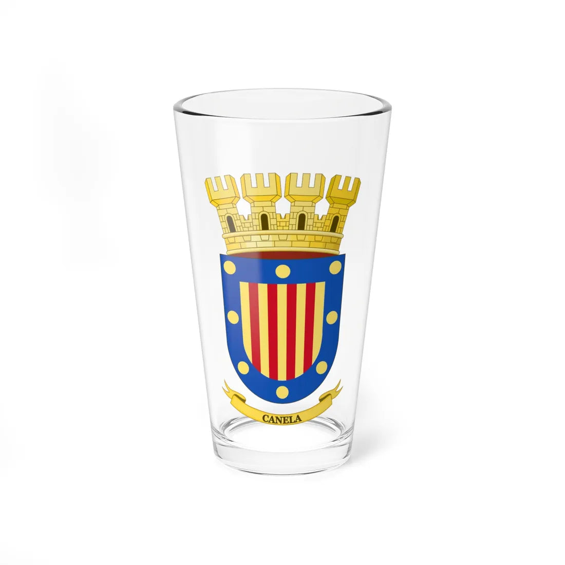 Coat of Arms of Canela (Chile) (Coat of Arms) Pint Glass 16oz 16oz - Go Mug Yourself