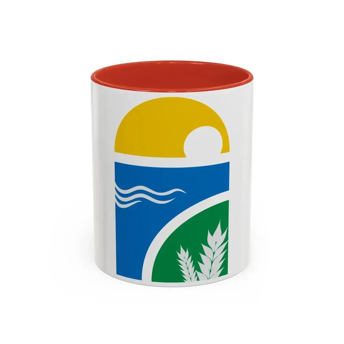 Coat of arms of Canelones Department - Accent Coffee Mug 11oz Red - Go Mug Yourself