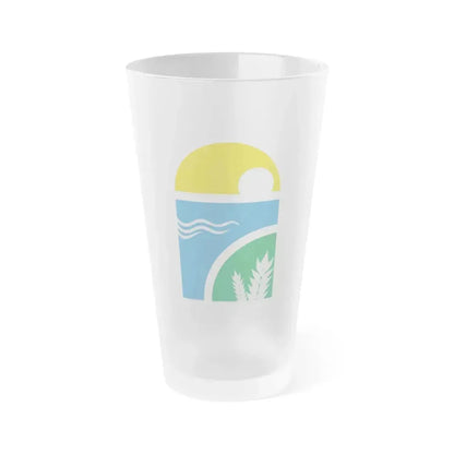 Coat of arms of Canelones Department - Frosted Pint Glass 16oz 16oz Frosted - Go Mug Yourself
