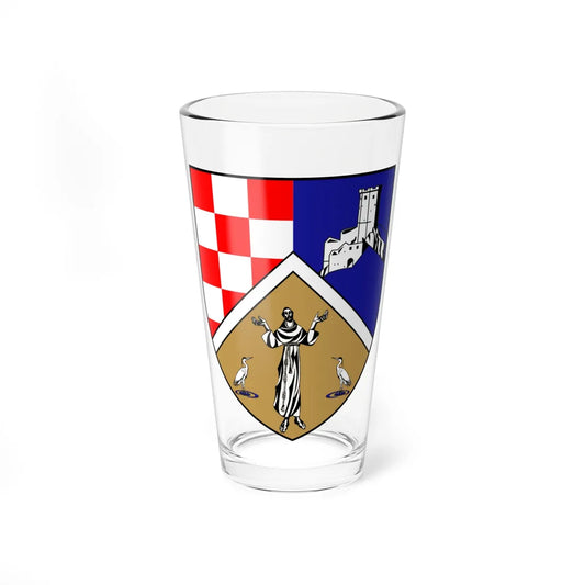 Coat of Arms of Capljina (Bosnia and Herzegovina) (Coat of Arms) Pint Glass 16oz 16oz - Go Mug Yourself