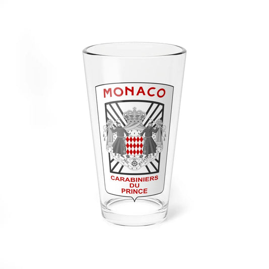 Coat of Arms of Carabiniers du prince (Monaco) (Coat of Arms) Pint Glass 16oz 16oz - Go Mug Yourself