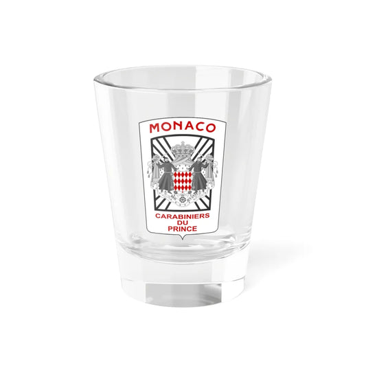 Coat of Arms of Carabiniers du prince (Monaco) (Coat of Arms) Shot Glass 1.5oz 1.5oz - Go Mug Yourself