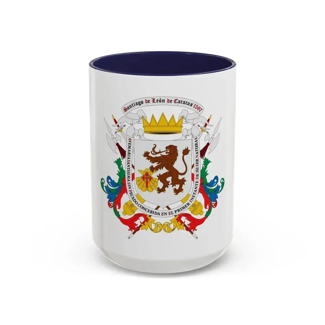 Coat of arms of Caracas - Accent Coffee Mug 15oz Navy - Go Mug Yourself