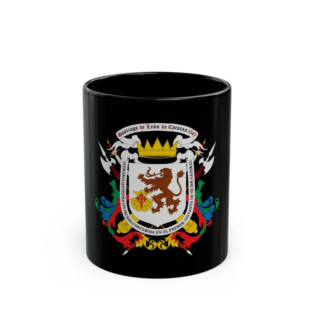 Coat of arms of Caracas - Black Coffee Mug-11oz-Go Mug Yourself