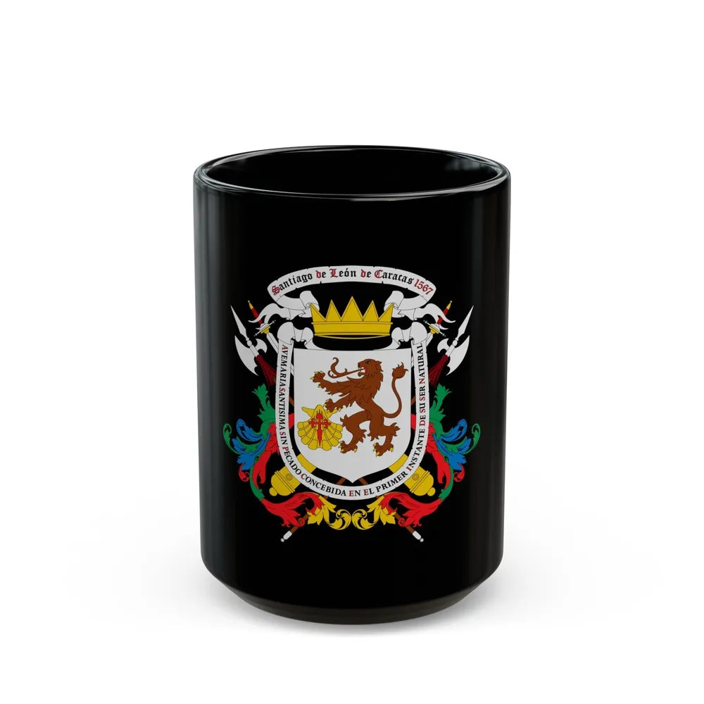 Coat of arms of Caracas - Black Coffee Mug-15oz-Go Mug Yourself