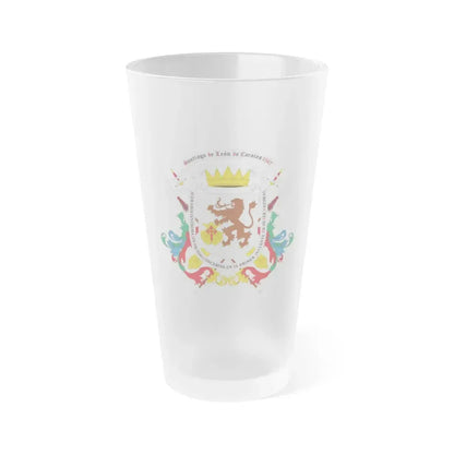 Coat of arms of Caracas - Frosted Pint Glass 16oz Default Title - Go Mug Yourself