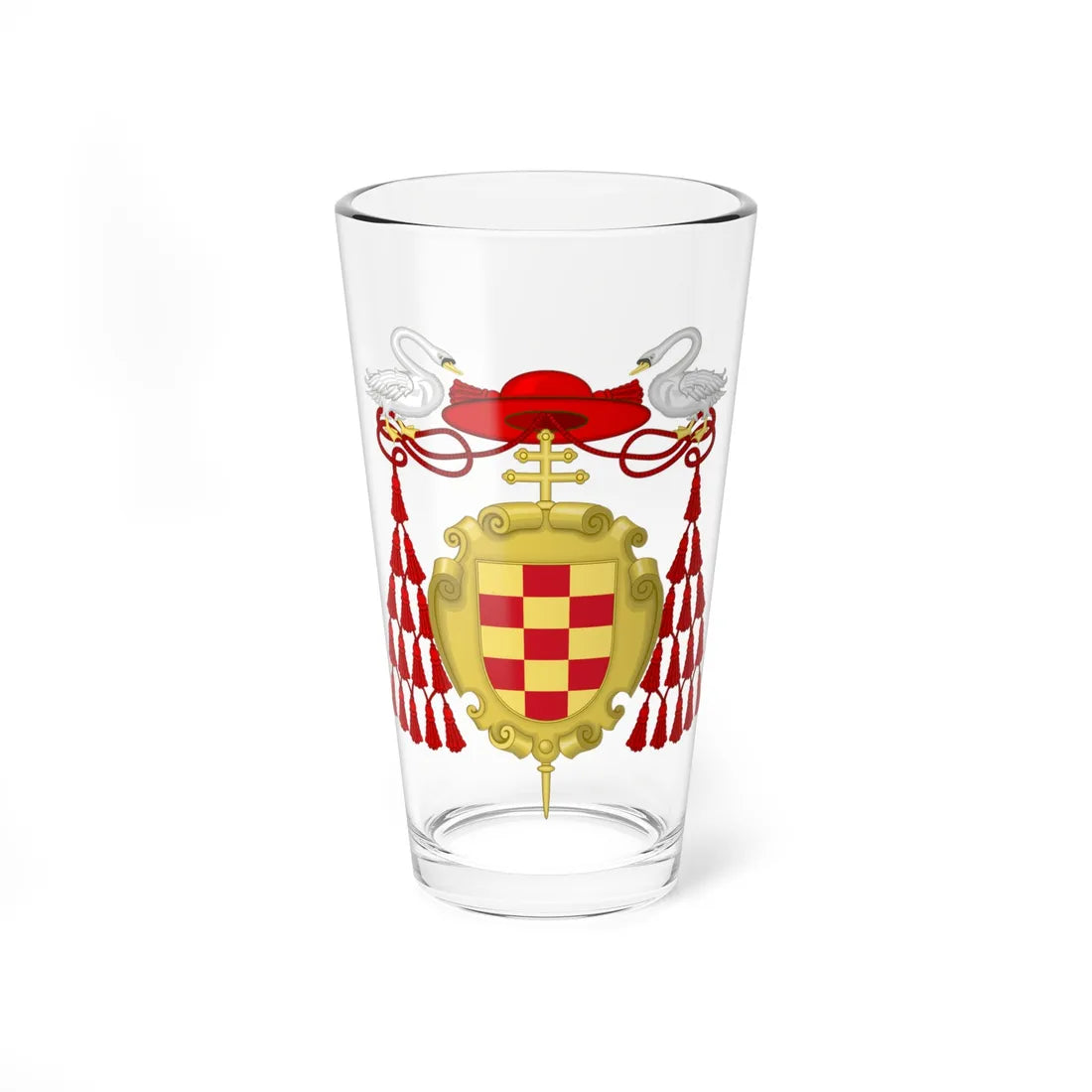Coat of Arms of Cardinal Cisneros (Spain) (Coat of Arms) Pint Glass 16oz 16oz - Go Mug Yourself