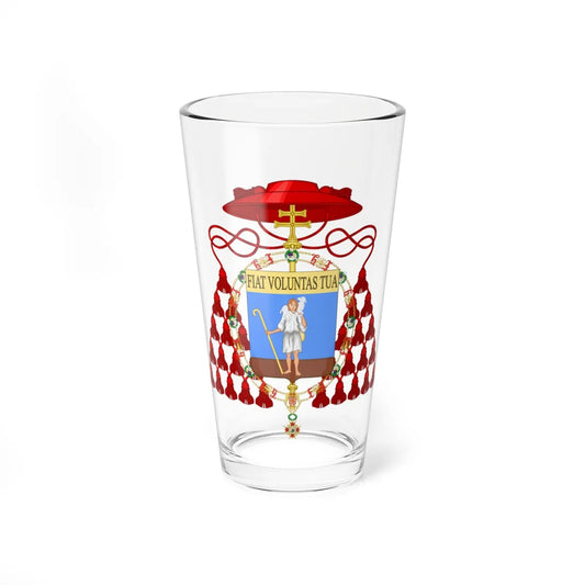 Coat of Arms of Cardinal Enrique Plá y Deniel Order of Isabella the Catholic (Spain) (Coat of Arms) Pint Glass 16oz 16oz - Go Mug Yourself