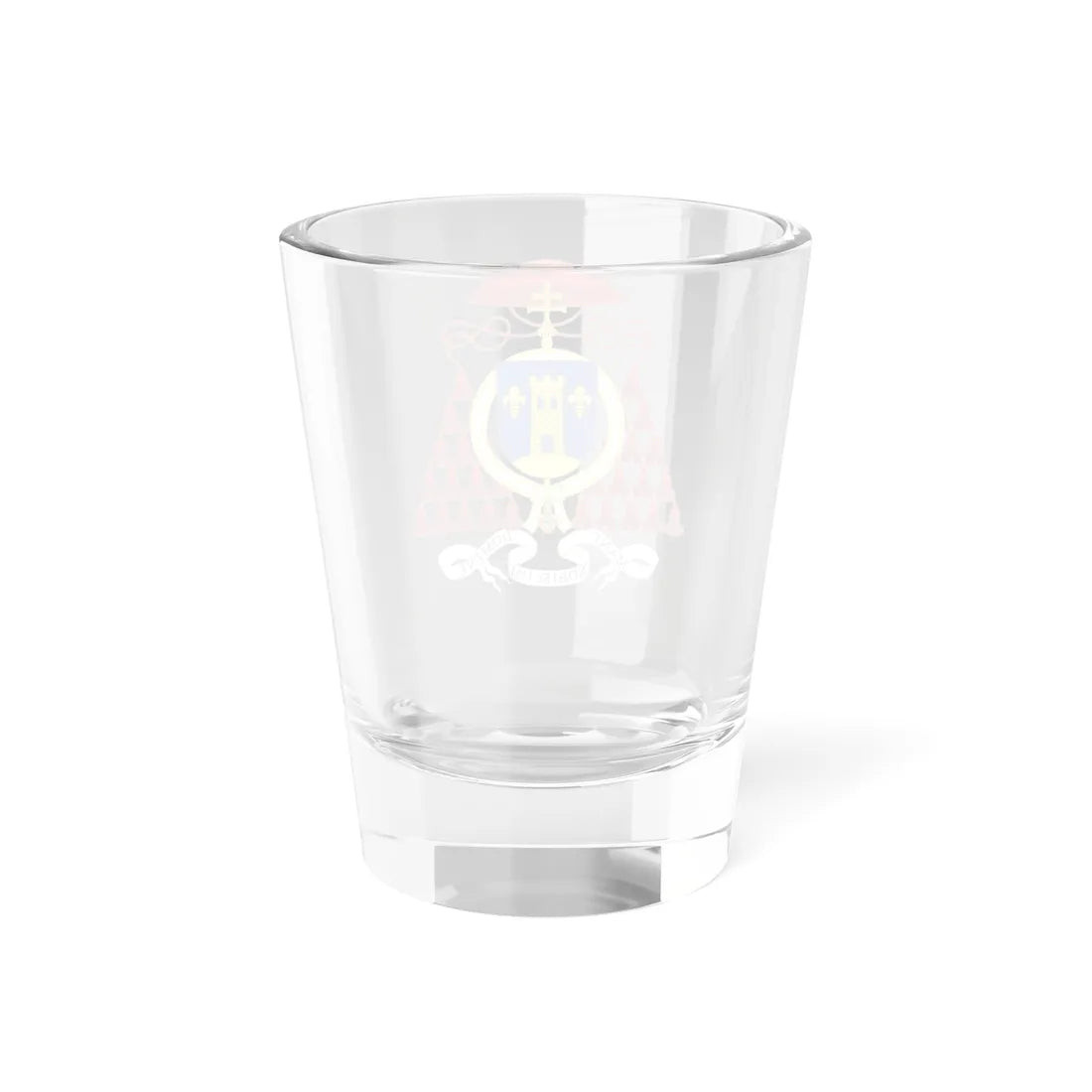 Coat of Arms of Cardinal Manuel Monteiro de Castro Order of Isabella the Catholic (Spain) (Coat of Arms) Shot Glass 1.5oz - Go Mug Yourself