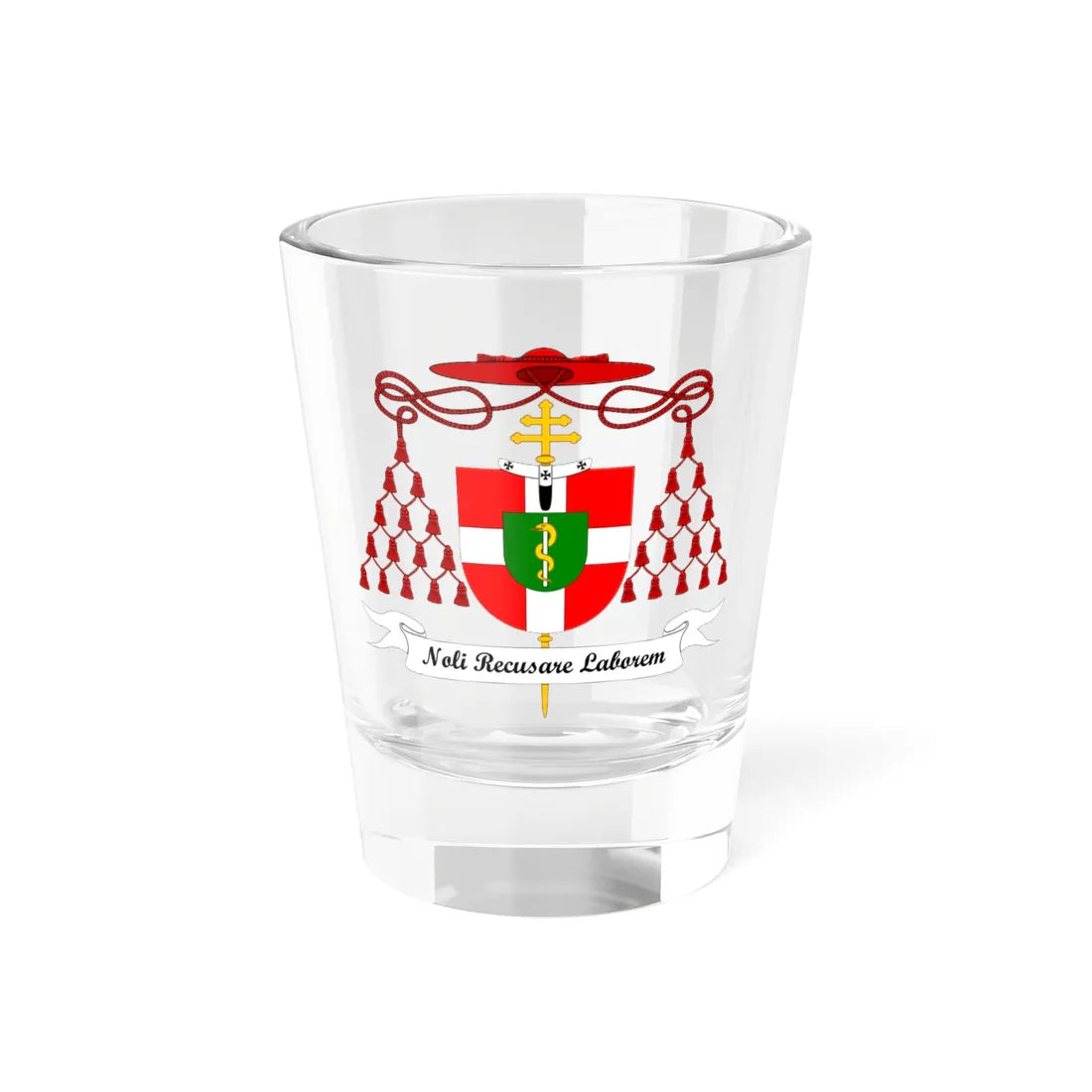 Coat of Arms of Cardinal Wim Eijk (Netherlands) (Coat of Arms) Shot Glass 1.5oz 1.5oz - Go Mug Yourself