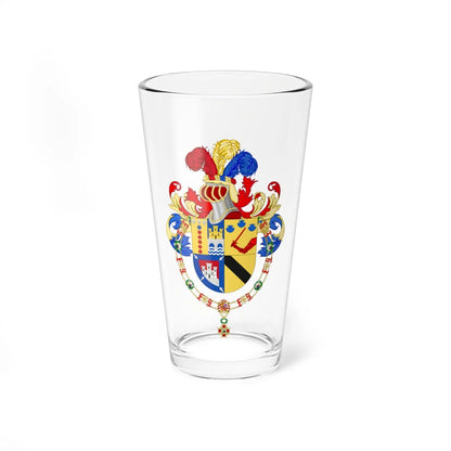 Coat of Arms of Carlos Salinas de Gortari Order of Isabella the Catholic (Mexico) (Coat of Arms) Pint Glass 16oz 16oz - Go Mug Yourself